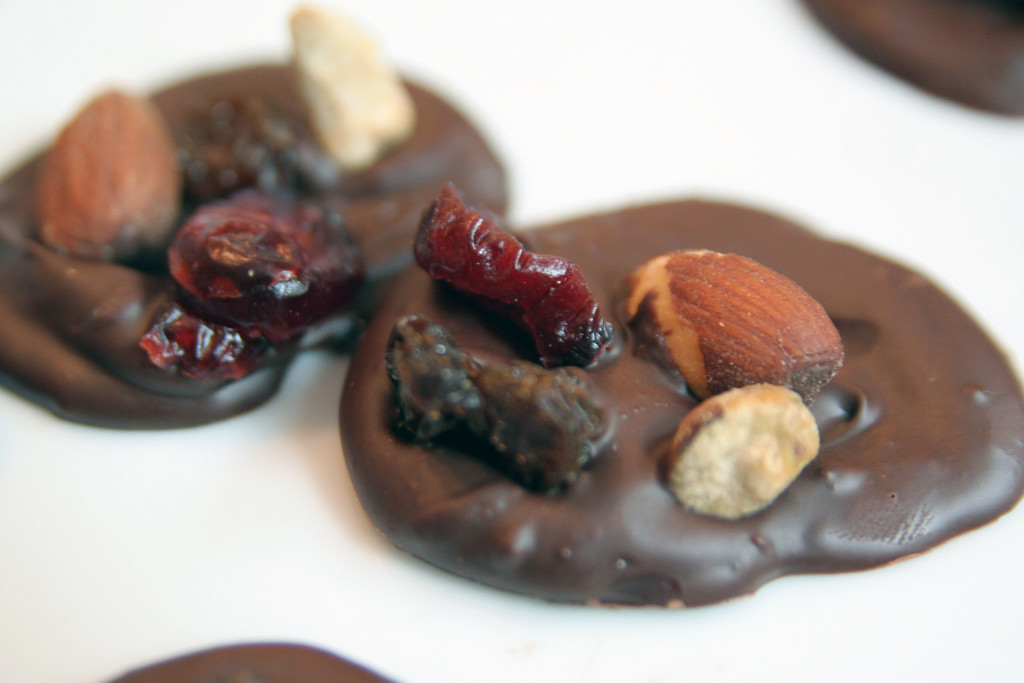 Chocolate cooling on wax paper